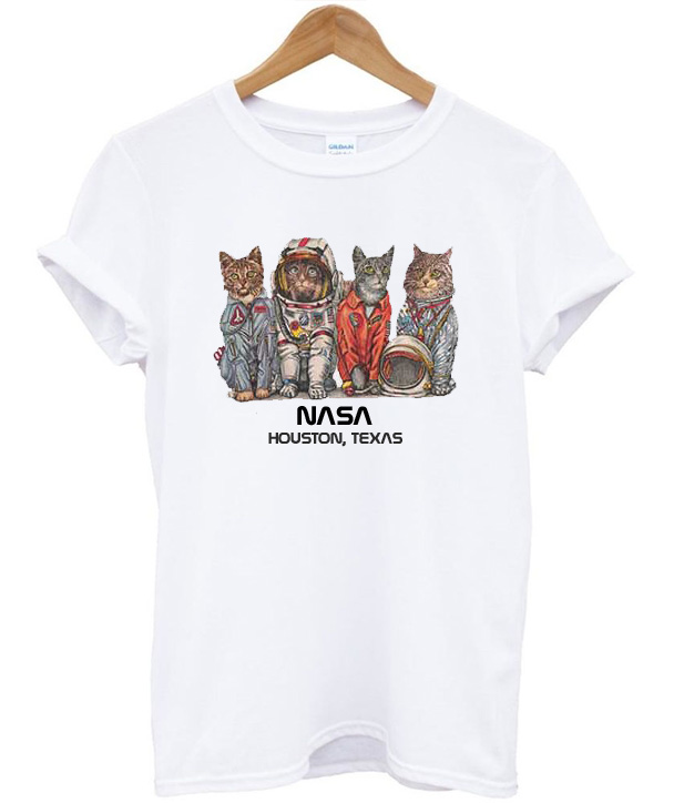 cat in space t shirt