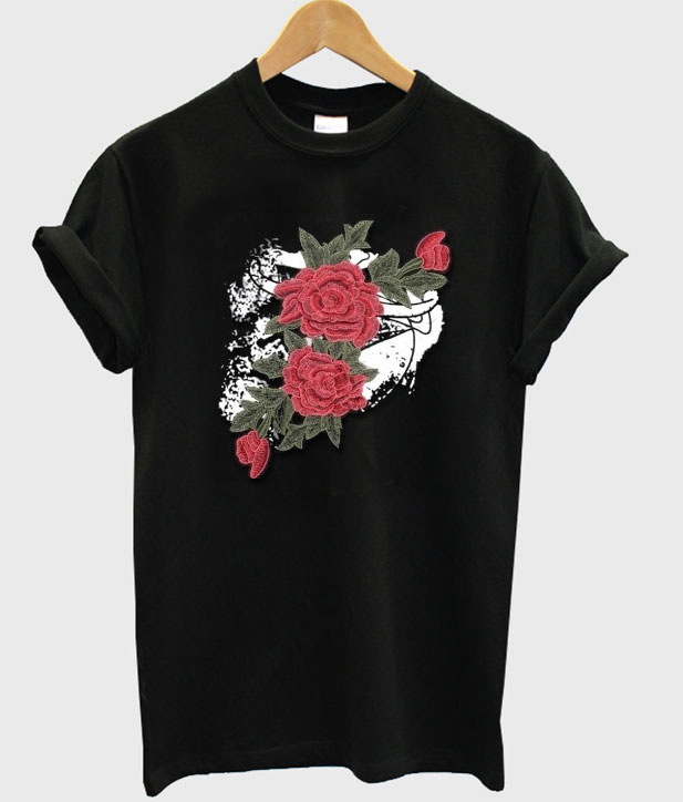 oasis rose embroidered shirt