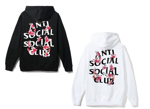 anti social social club rose hoodie