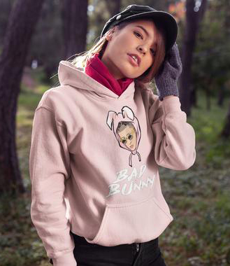 bad bunny pink hoodie