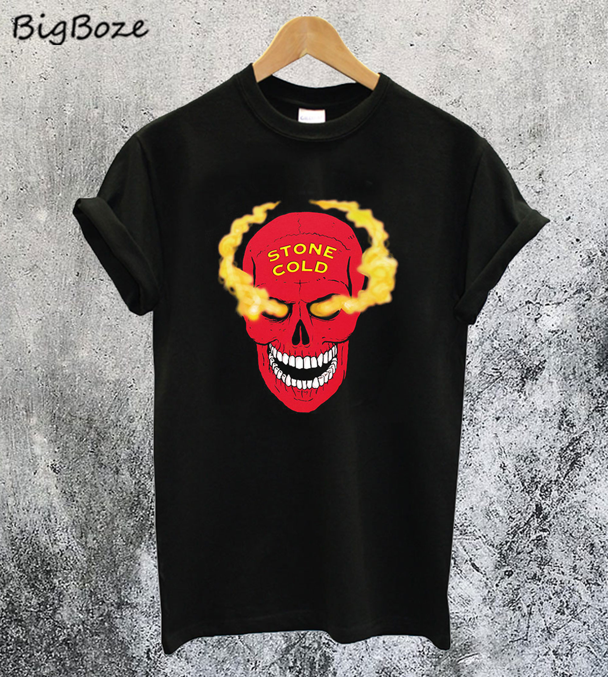 stone cold red skull shirt