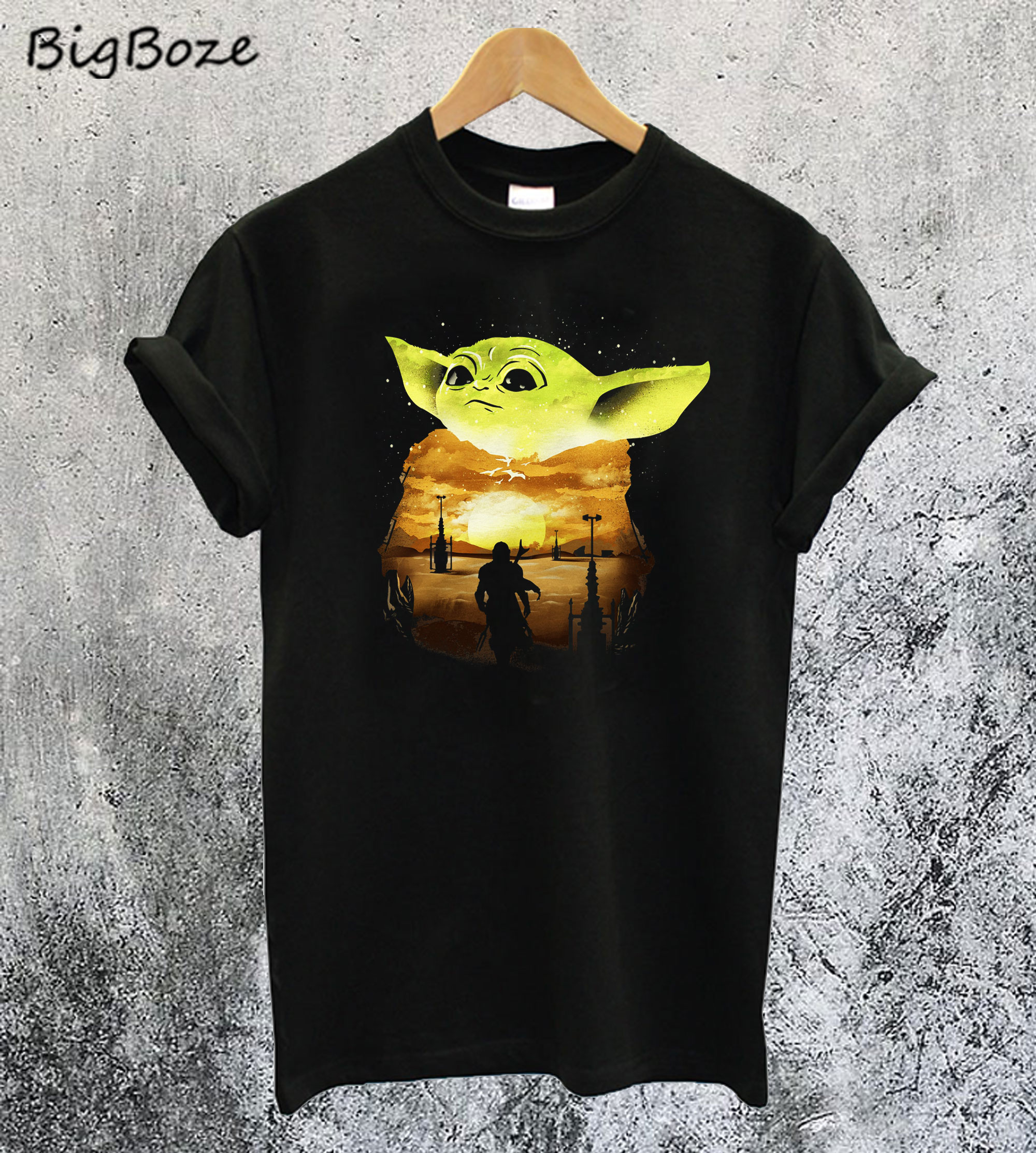 Baby Yoda Sunset T-Shirt